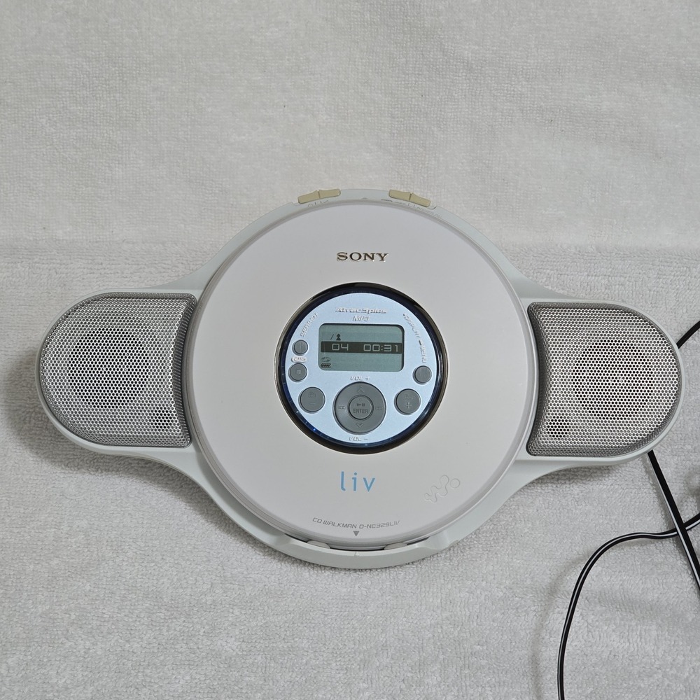 Sony CD Walkman Disc Mp3 D-NE329LIV & Speaker Stand BCA-DNE320S Bundle Vintage - Picture 2 of 16